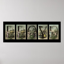 Arte del nombre de letra del alfabeto de LLOYD Poster