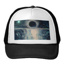 Arte del paisaje del árbol de la luna del arte de  gorro de camionero