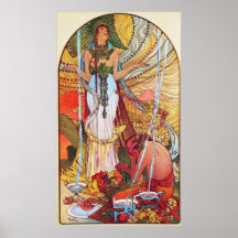 Arte del pavo real de Alfonso Mucha Impresiones