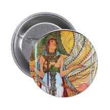 Arte del pavo real de Alfonso Mucha Pin