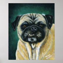 Arte del perro del barro amasado - mi cara feliz poster
