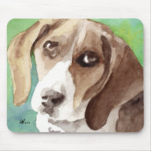Arte del perro del beagle alfombrillas de ratón