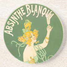 Arte del poster del ajenjo del vintage de Blanoui  Posavasos Cerveza