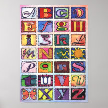 Arte del sitio del bebé del arte del poster de ABC