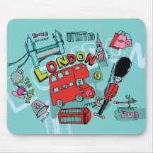 Arte del viaje de Inglaterra Reino Unido del ~ de  Alfombrilla De Raton