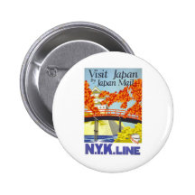 Arte del viaje del vintage de Japón de la visita Pin