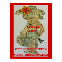 Arte del viaje tarjeta postal