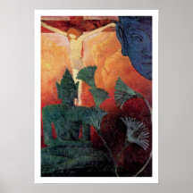 Arte del vintage de Buda y de Cristo de Paul Ranso Poster