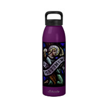 Arte del vitral de St Matthew Botella De Agua Reutilizable