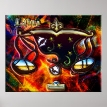 Arte del zodiaco del libra poster