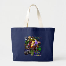 Arte del zodiaco del virgo bolsa lienzo