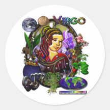 Arte del zodiaco del virgo etiqueta