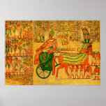Arte egipcio de la pared poster