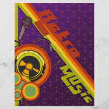 arte enrrollado del vector de la música retra tarjeta publicitaria