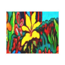 Arte envuelto de la lona del diseño floral del Hip Lona Estirada Galerias