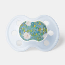Arte floral modelado azul Nouveau William Morris Chupetes
