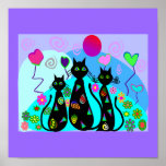 Arte "gatos del gato negro de la fantasía del vera impresiones