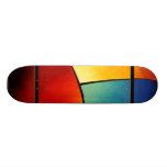 Arte geométrico abstracto enrrollado tabla de patinar