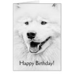 Arte hermoso del perro del samoyedo felicitacion 