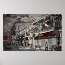 Arte histórico de la arquitectura del paisaje urba poster