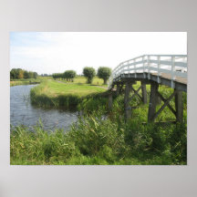 Arte holandés del poster de la foto del puente del