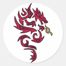 Arte impresionante del dragón AP Etiqueta