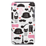 Arte iPod del gato del bigote de París cárcasas casemate
