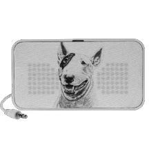 Arte lindo del perro de bull terrier altavoz de viajar