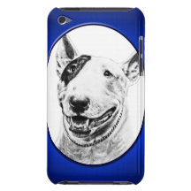 Arte lindo del perro de bull terrier iPod touch protector