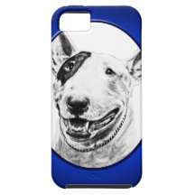 Arte lindo del perro de bull terrier iPhone 5 Case-Mate protectores