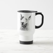 Arte lindo del perro de bull terrier taza de café