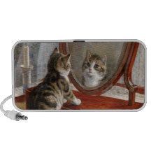 Arte lindo del vintage del gato del gatito de Fran Mini Altavoz