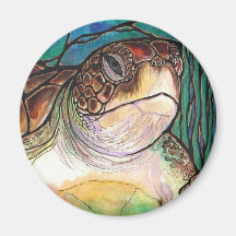 Arte magnífico del estilo del vitral de la tortuga iman