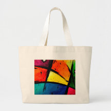 Arte maravilloso abstracto primario bolsa lienzo