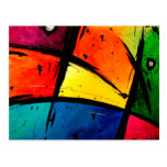 Arte maravilloso abstracto primario postal