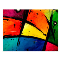 Arte maravilloso abstracto primario postal