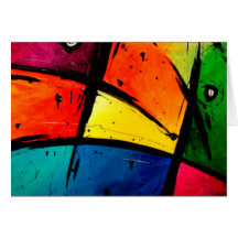 Arte maravilloso abstracto primario tarjeton