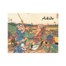 Arte marcial japonés del Aikido Impresión En Lienzo Estirada