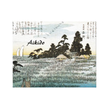 Arte marcial japonés del Aikido Lona Envuelta Para Galerias