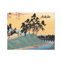 Arte marcial japonés del Aikido Impresión En Lona