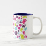 Arte mezclado en blanco taza