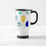 Arte moderno de la impresión de las plumas del pav taza