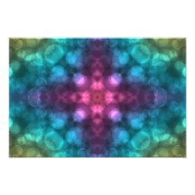 Arte moderno del fractal con la cruz y Bokeh Arte Con Fotos