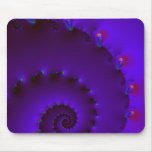 Arte Mousepad del fractal del "Seashell azul profu Alfombrilla De Raton