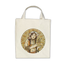Arte Nouveau de la camarera del vintage Bolsas