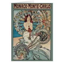 Arte Nouveau de Mónaco Monte Carlo del ~ de Alfons Tarjetón