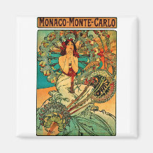 Arte Nouveau de Mónaco Monte Carlo Iman Para Frigorífico