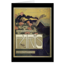 Arte Nouveau de París del ~ del chalet de Aleardo Tarjeta
