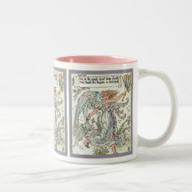 Arte Nouveau del vintage del ~ de la brisa del áng Tazas