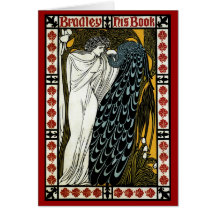 Arte Nouveau del vintage; Este beso, mujer con el  Tarjetón